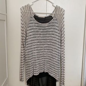 Peyton Jensen Sweater with black sheer back- worn once!